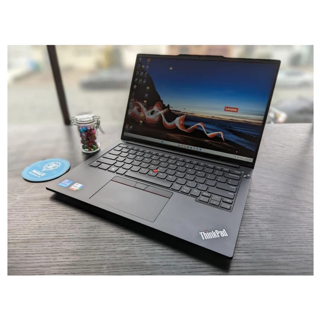 لاب توب لينوفو ثينك باد E14 - انتل كور i7-1355U، 16 جيجا بايت DDR4، 1 تيرا بايت SSD، الجيل الثالث عشر، 14.0 بوصة WUXGA IPS، حقيبة حمل، ضمان لمدة عامين
