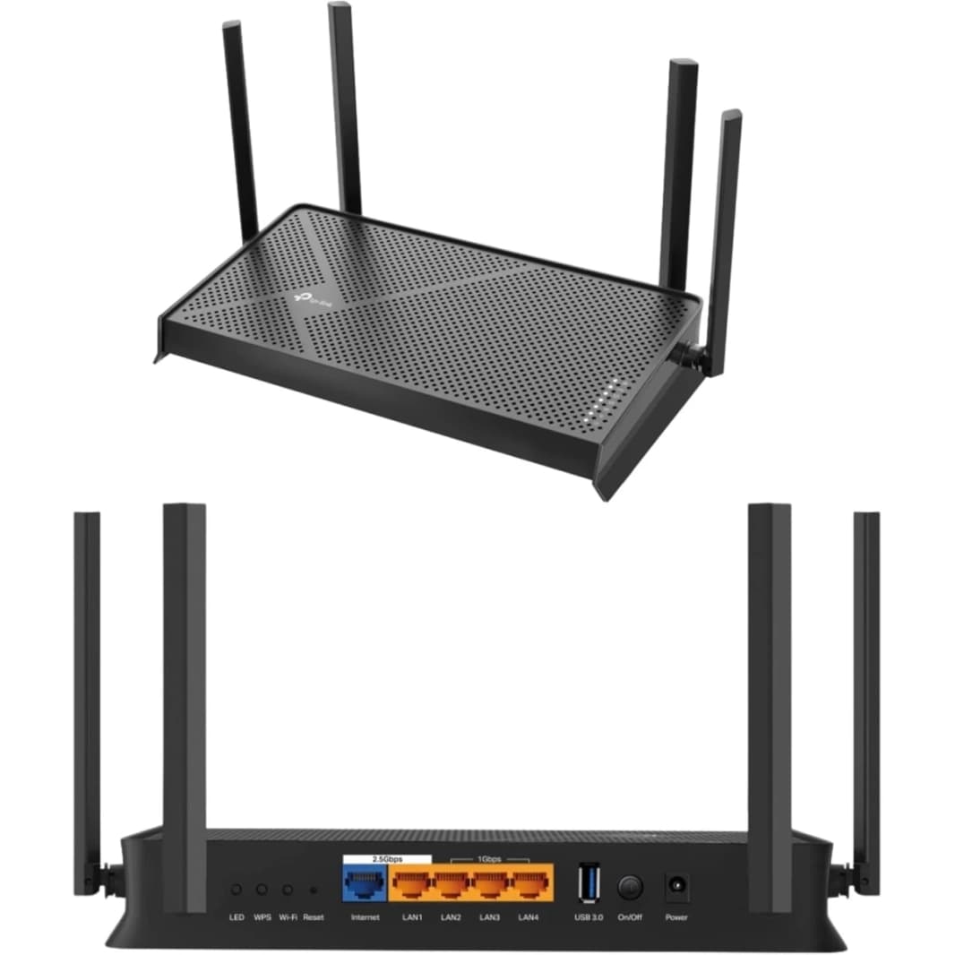 راوتر TP-Link Archer BE230 ثنائي النطاق BE3600 Wi-Fi 7 بسرعات فائقة 2.5 جيجابت متعدد الجيجابايت وتغطية بعيدة المدى وEasyMesh وTP-Link HomeShield