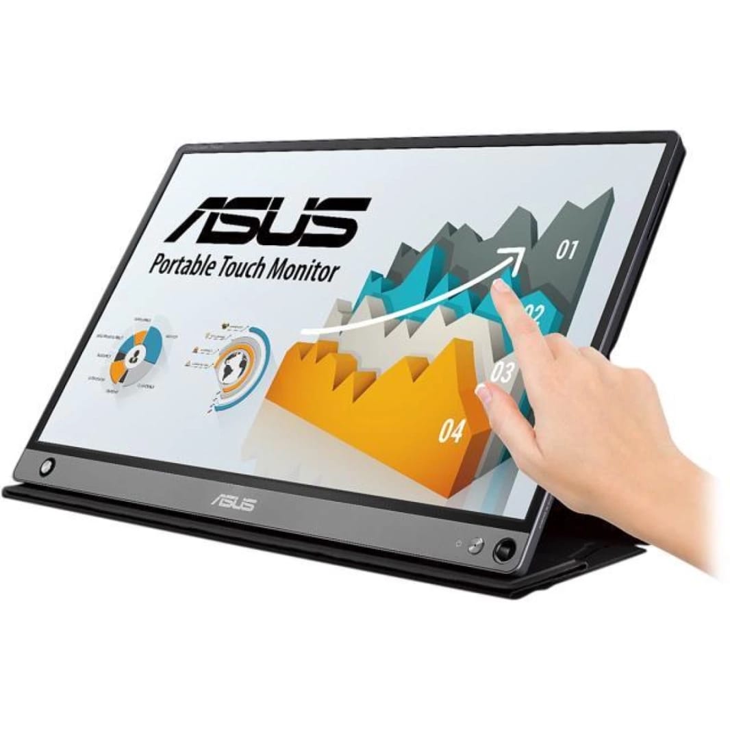 ASUS Zenscreen MB16AMT شاشة تعمل باللمس 15.6 "IPS Full HD محمولة USB مضادة للبطارية مكبرات الصوت في العناية بالعيون