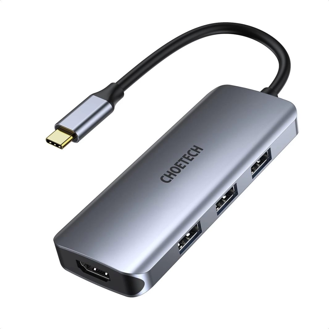 Choetech HUB-M19 7 في 1 متعدد المنافذ USB Type-C يدعم 4K HDMI PD 100W