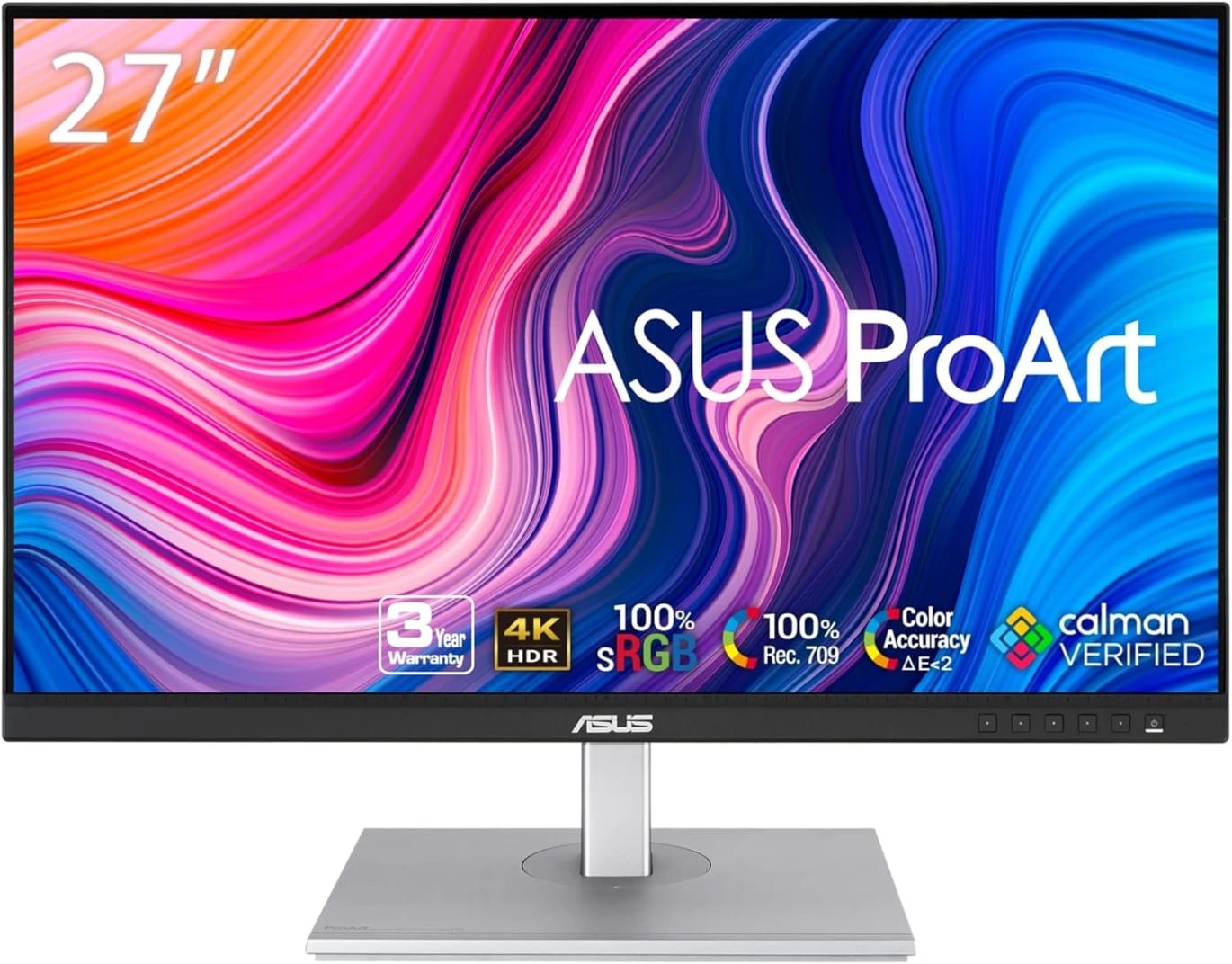 شاشة ASUS ProArt PA279CV الاحترافية مقاس 27 بوصة IPS 4K HDR ذات الحامل المريح