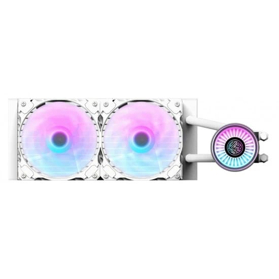 DARKFLASH NEBULA DN240 ARGB مضخة مياه بمحرك ثلاثي المراحل وأداء تبريد مثالي وكابل متعدد الأغراض ومبرد وحدة المعالجة المركزية السائل - أبيض