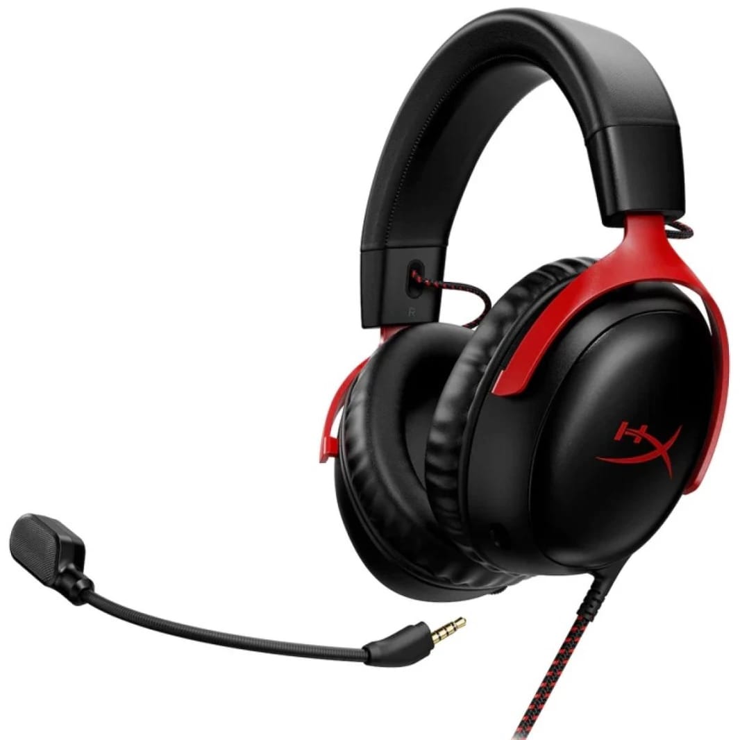 HyperX Cloud III DTS:X Spatial Virtual 3D Surround Sound Gaming Headset w/ Improved Bass & Superior Noise-cancelling Mic Quality & Onboard Controls , Multiplatform Compatibility (USB-C, USB-A, and 3.5