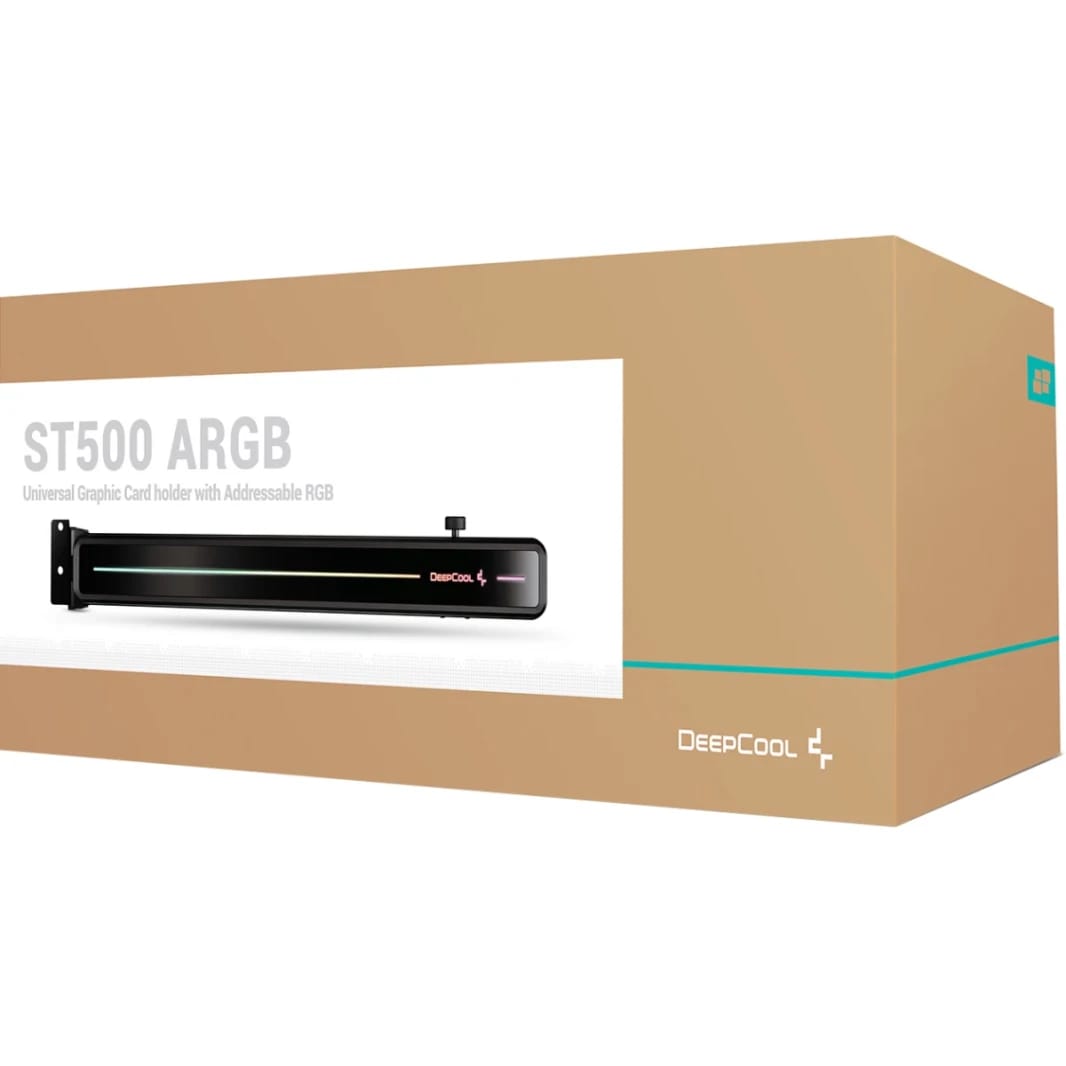 حامل دعم بطاقة الرسوميات Deepcool ST500 ARGB بتصميم ثلاثي المحاور قابل للتعديل وعمود دعم