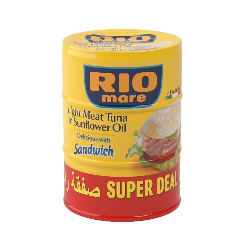 ريو ماري تونة خفيفة في زيت عباد الشمس 160غ × 3 قطع