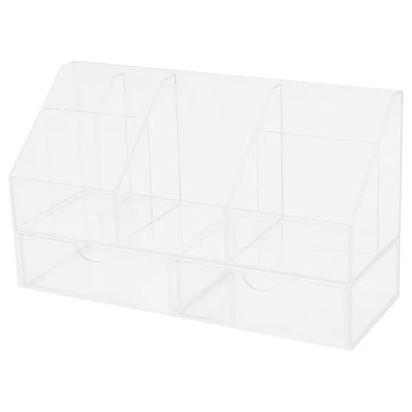 منظم مكياج مع أقسام ودرجين، 25x9 سم