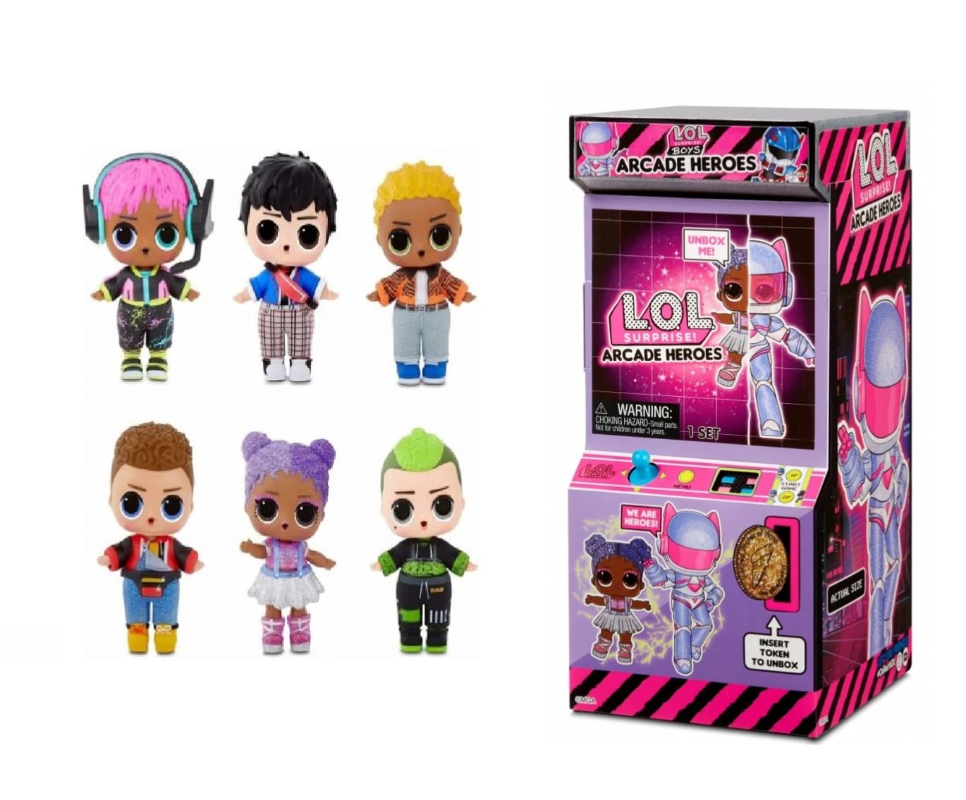 LOL Surprise Boys Arcade Heroes - Action Figure Doll مع 15 مفاجأة