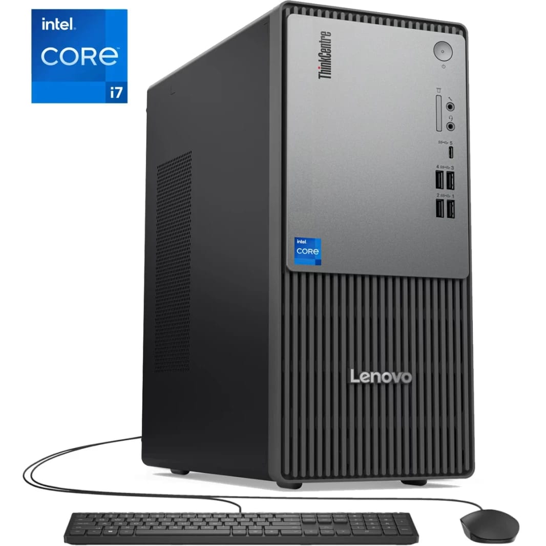 Lenovo NEW ThinkCentre NEO 50t Gen 5 (2024) Tower 14GEN Intel Core i7 20-Cores w/ Wireless & Bluetooth - Black