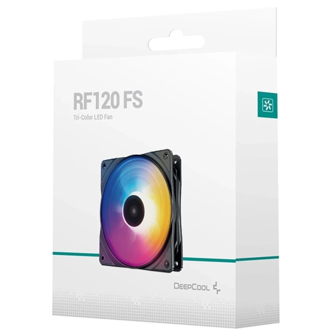 DeepCool RF12 FS RGB 120mm Fan Speed: 500~1500 RPM Fan Airflow: 56.5 CFM Fan Air Pressure: 1.66 mmAq Hydro Bearing - Fan Connector: 4-pin PWM, Pack of 1, Black