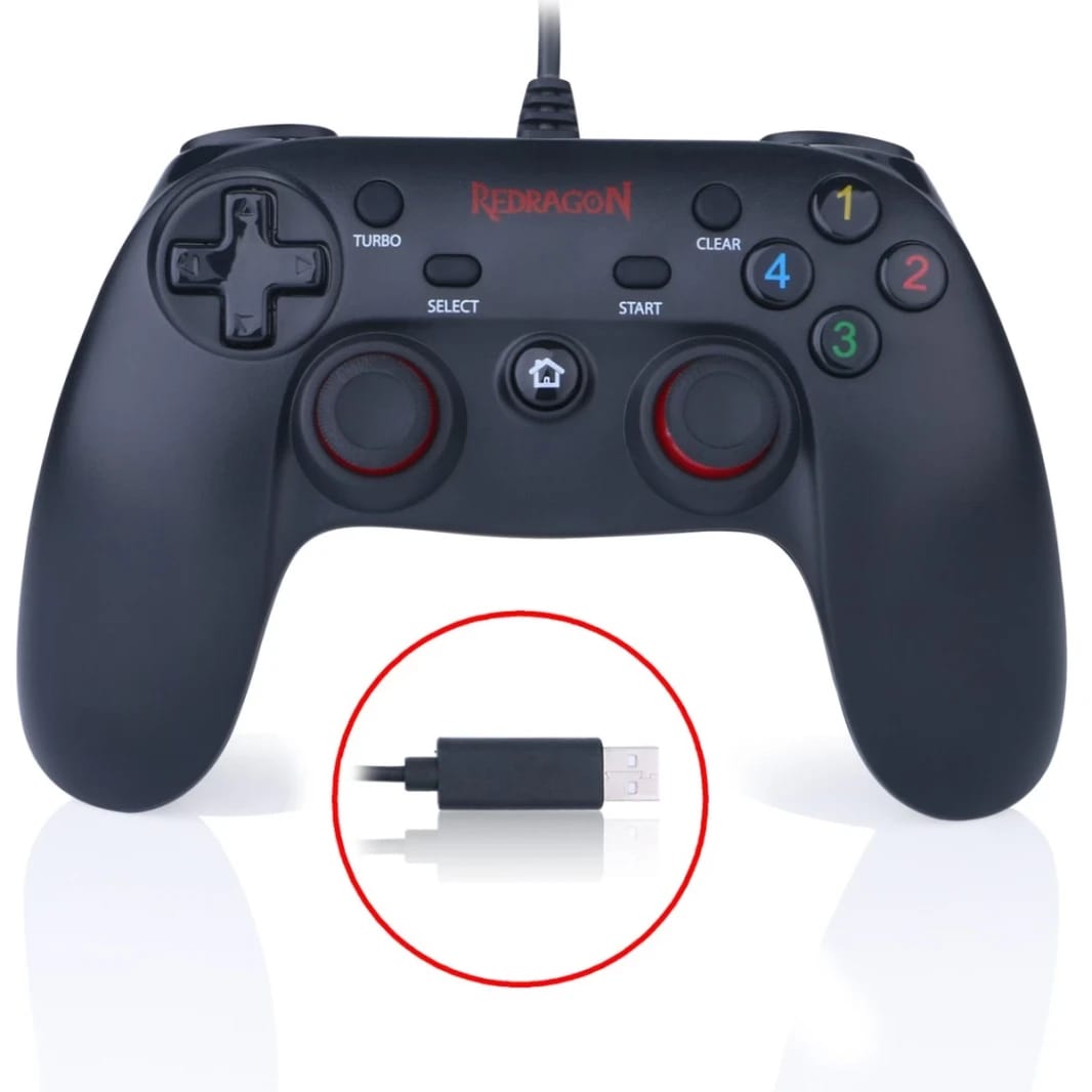 REDRAGON SATURN G807 Wired PC Game Controller Joystick Dual Vibration Saturn For PC,PS3,Playstation,Android
