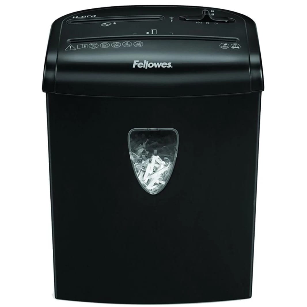 Fellowes Powershred H-8C 8-Sheet Cross-Cut Home and Deskside Paper Shredder with Safety Lock