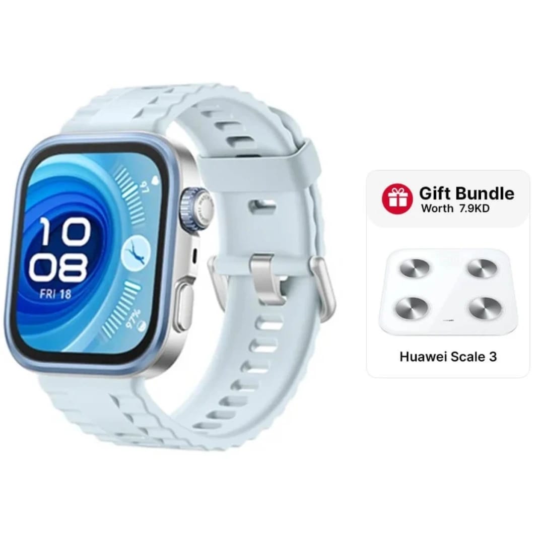 HUAWEI WATCH FIT 4 Pro Smart Watch, 1.82" Display, Sapphire Glass, GPS for Pro-Level Outdoor Sports, ECG, up to 10Day Battery Life, iOS & Android, Blue + FREE HUAWEI Scale