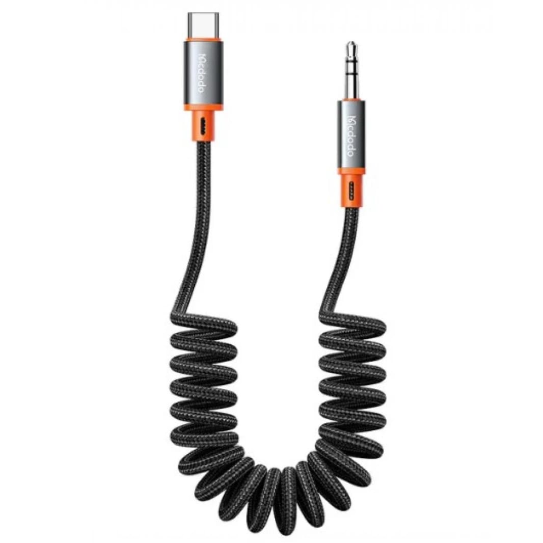 Mcdodo CA-0900 USB Type C to 3.5mm AUX Jack Coil Cable Castle Series 1.8m / 18 Months Warranty