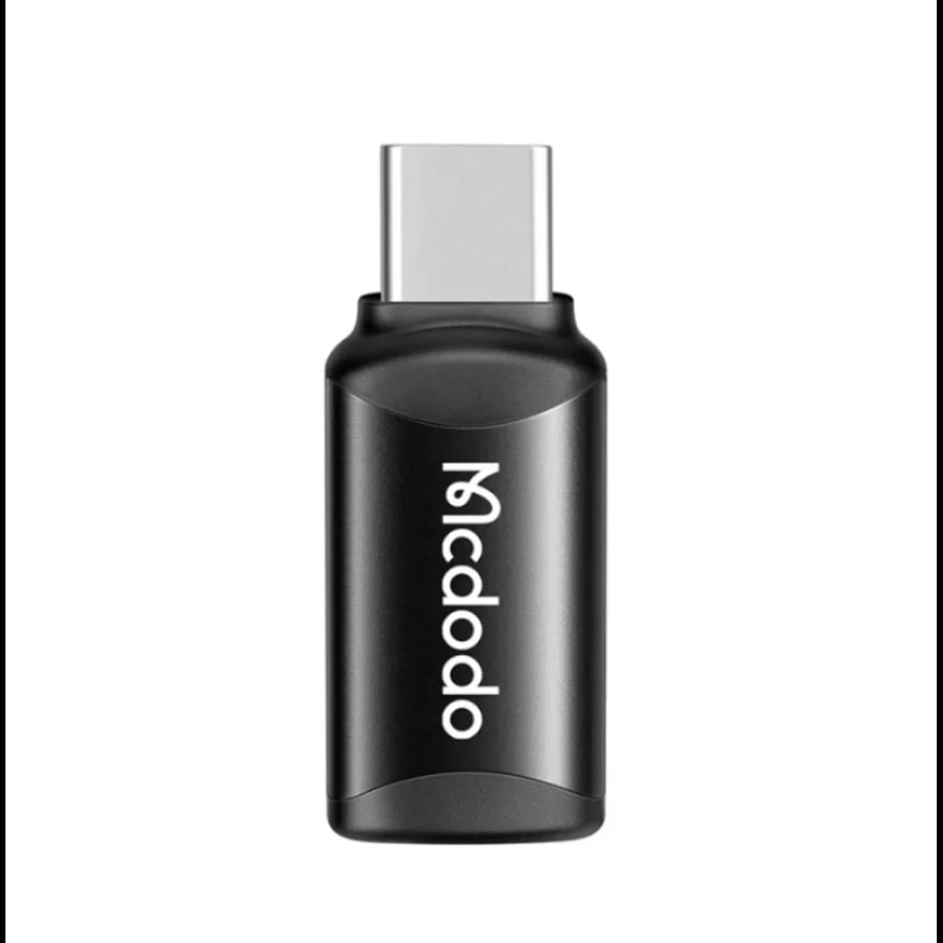 Mcdodo JOT-7700 Lightning to Type C Adapter, 3A Rapid Charging, High Speed Data Transfer (Between Laptops Only), Aluminum Alloy Exterior, iOS to Type C Connector
