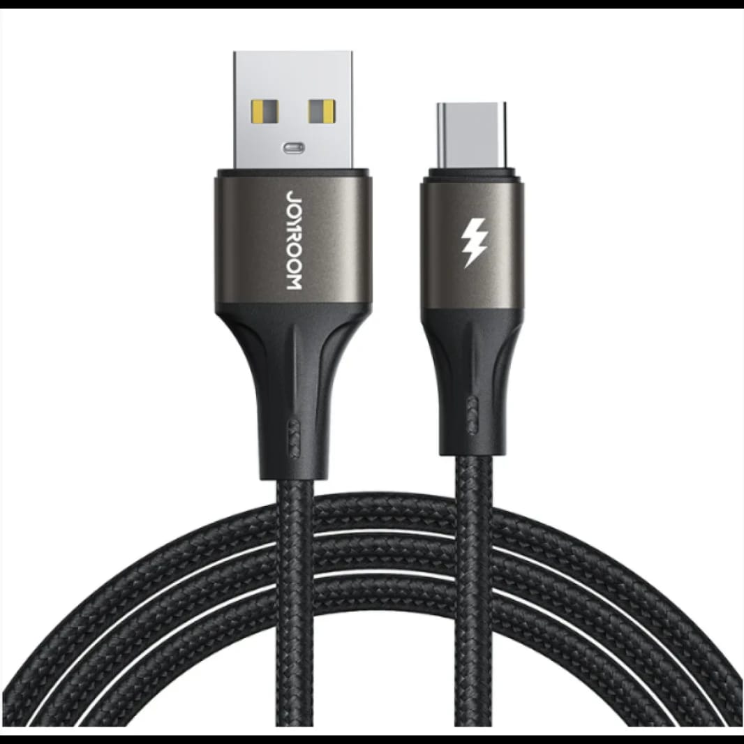 JOYROOM SA25-AC3 3A USB to USB-C/Type-C Fast Charge Data Cable, Length:1.2m(White)