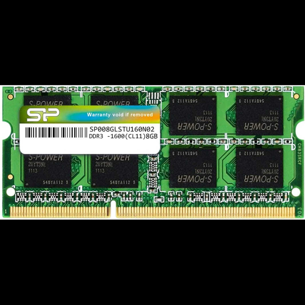 وحدة ذاكرة سيليكون باور 8 جيجابايت DDR3L SODIMM بجهد منخفض 1600 ميجاهرتز للابتوب