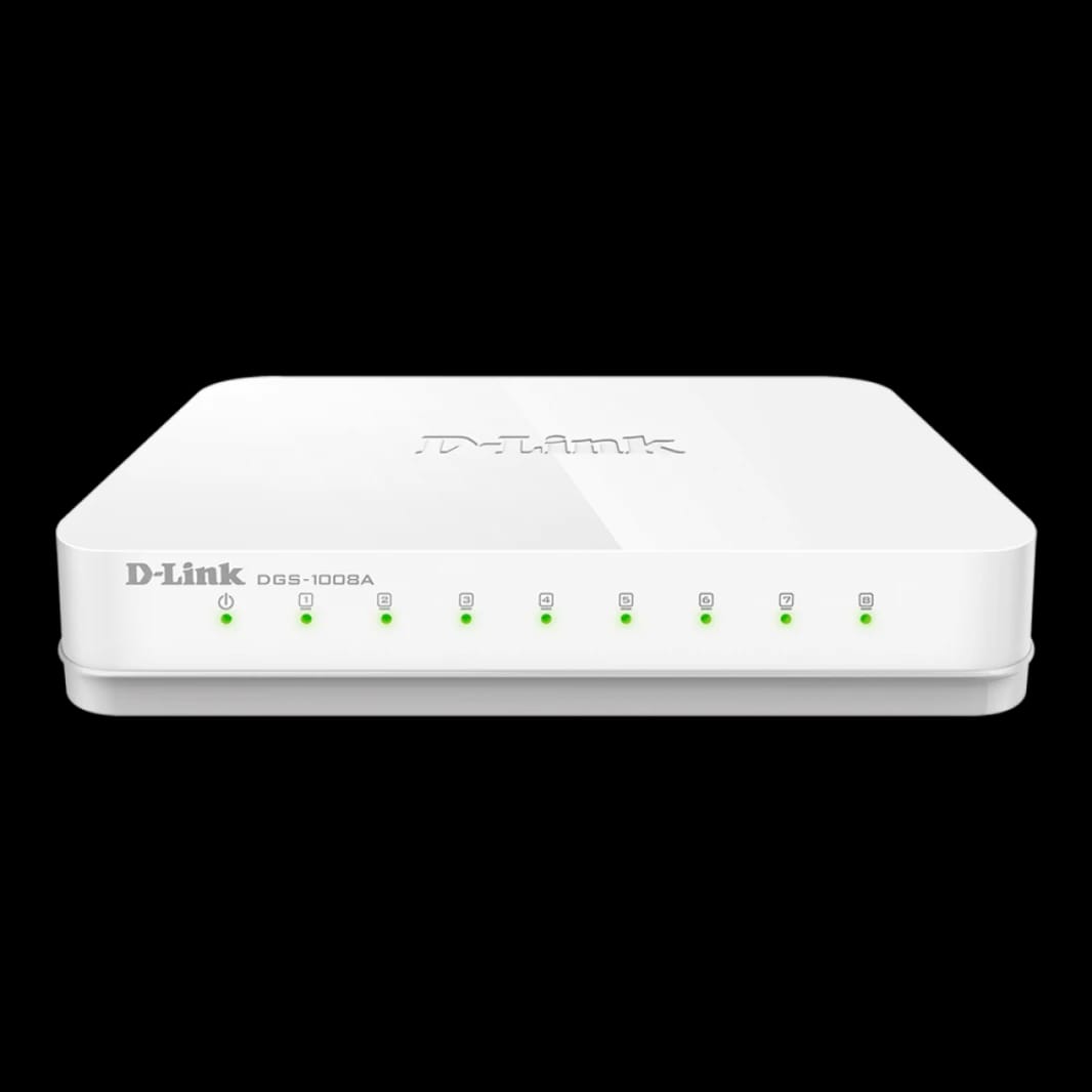مفتاح شبكة مكتبي D-Link DGS-1008A بـ 8 منافذ جيجابت