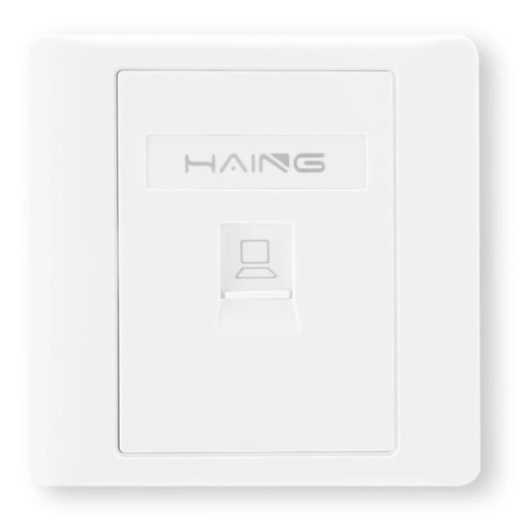 HAING HI-WP01 RJ45 لوحة واجهة بمنفذ واحد 8.6x8.6 سم