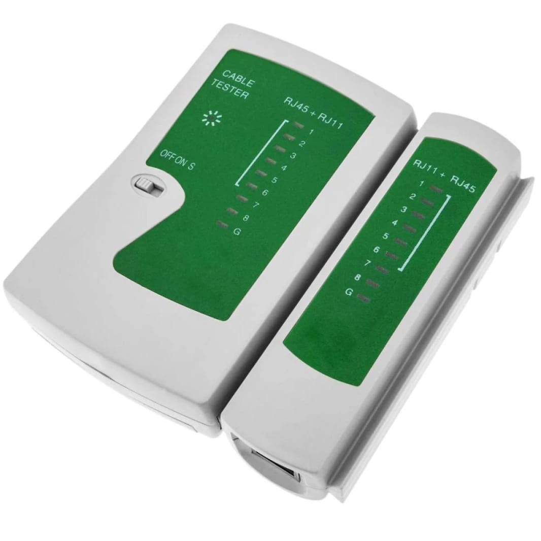 جهاز اختبار كابلات الشبكة RJ45 و RJ11