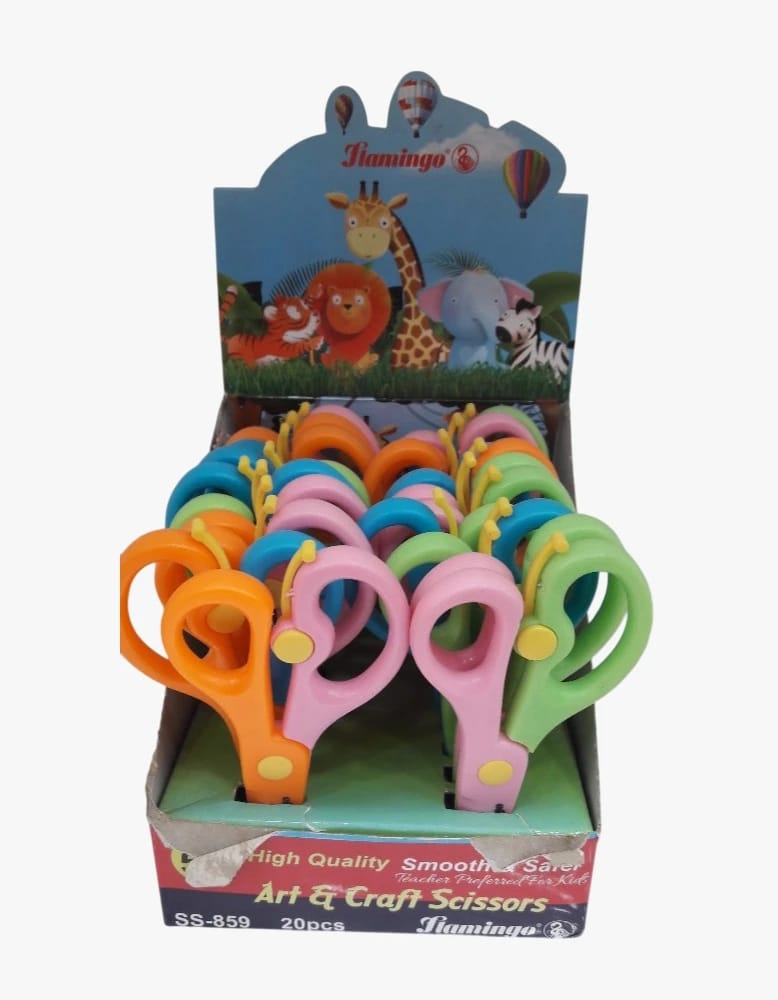 مقصات Flamingo المتنوعة للفنون والحرف اليدوية للأطفال، بتصميم مرح وملون، مثالية للأغراض التعليمية والإبداعية للأطفال في مختلف الأعمار. تتميز بجودة عالية وسهولة في الاستخدام، مما يجعلها خيارًا مثاليًا للمعلمين والأطفال في الأنشطة الإبداعية