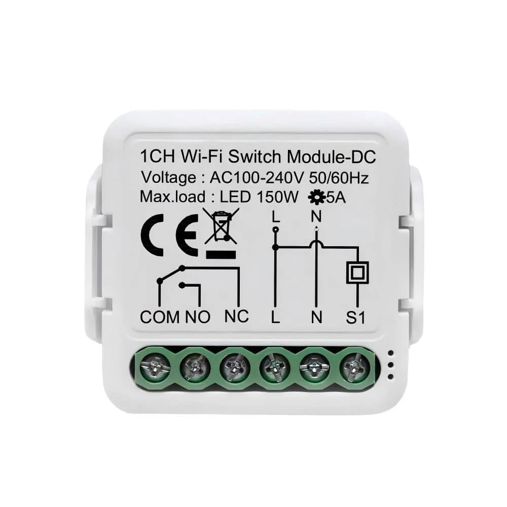 مفتاح ذكي صغير مخفي - واي فاي - توصيل جاف 12V