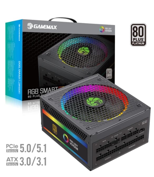 مزود طاقة GAMEMAX RGB 1300 - أسود