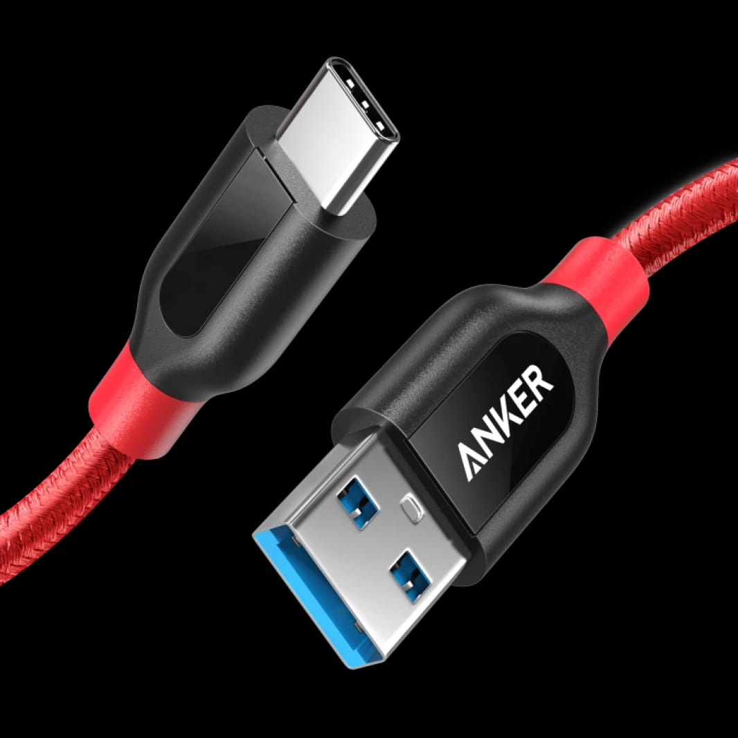كابل Anker PowerLine+ USB-A إلى USB-C بطول 0.9 متر - أحمر