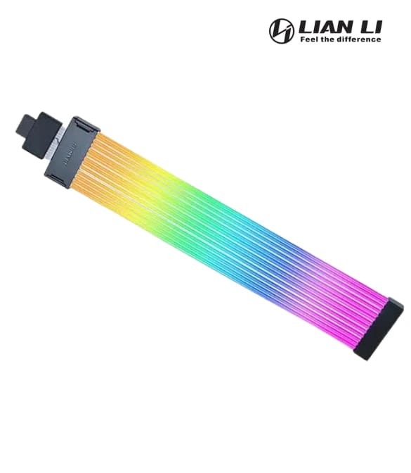 كابلات تمديد Lian Li Strimer لاسلكية 16-12 RGB قابلة للتخصيص بزاوية 90 درجة