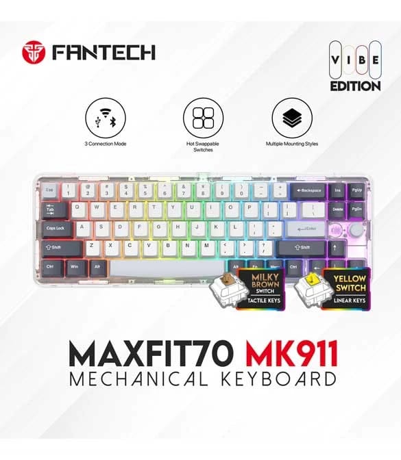 Fantech Maxfit70 MK911 Epic Greyscale - مفتاح بني