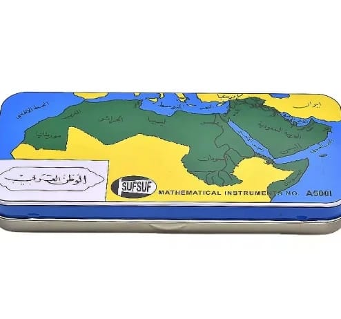 مجموعة أدوات الرياضيات المدرسية مع فرجار