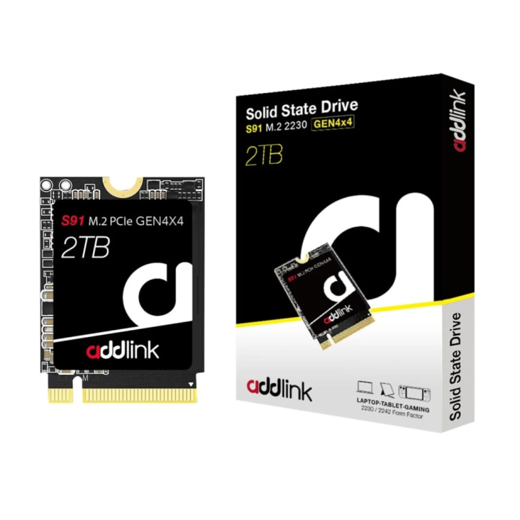 قرص تخزين Addlink S91 NVMe M.2 SSD الجيل الرابع بسعة 2 تيرابايت وسرعة 5000 ميجابايت/ثانية (2230)