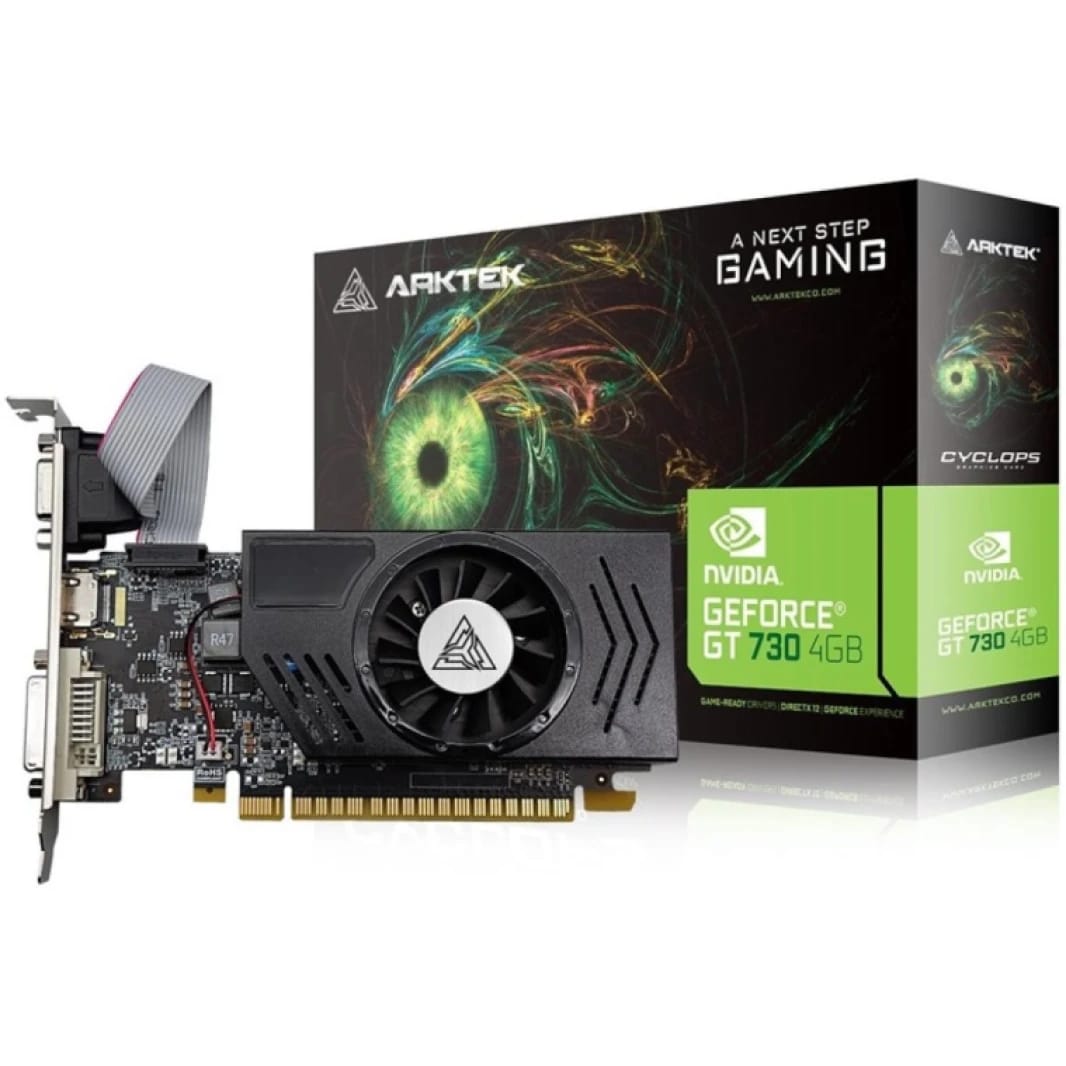 بطاقة الرسوميات ARKTEK Cyclops Geforce GT 730 بسعة 4 جيجابايت GDDR3 | AKN730D3S4GL1