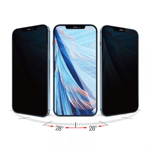 واقي شاشة زجاجي مقوى iPrivacy HD من Wiwu مضاد للتجسس بتصميم 2.5D لجهاز iPhone XS Max/11 Pro Max