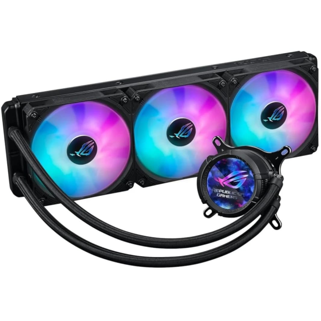 مبرد المعالج السائل المتكامل ASUS ROG Strix LC III 360 ARGB بحجم 360 مم، مع مضخة Asetek Gen7 V2 و 3 مراوح ARGB بحجم 120 مم