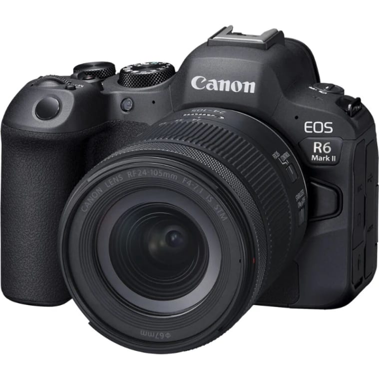 كاميرا كانون EOS R6 Mark II بدون مرآة مع عدسة 24-105 ملم f/4-7.1