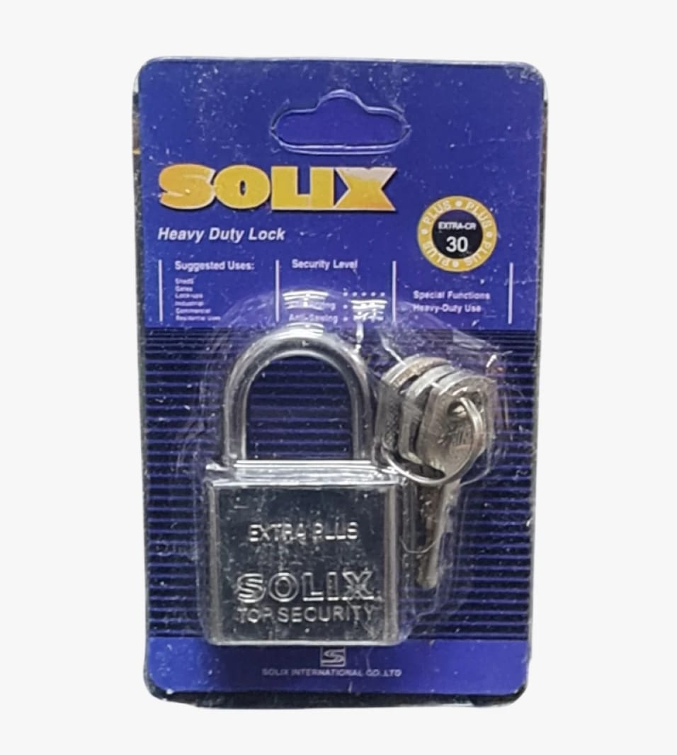 Solix قفل ثقيل الوزن مع تصميم أمني عالي يناسب الاستخدامات الخارجية والداخلية ويوفر حماية ممتازة للممتلكات