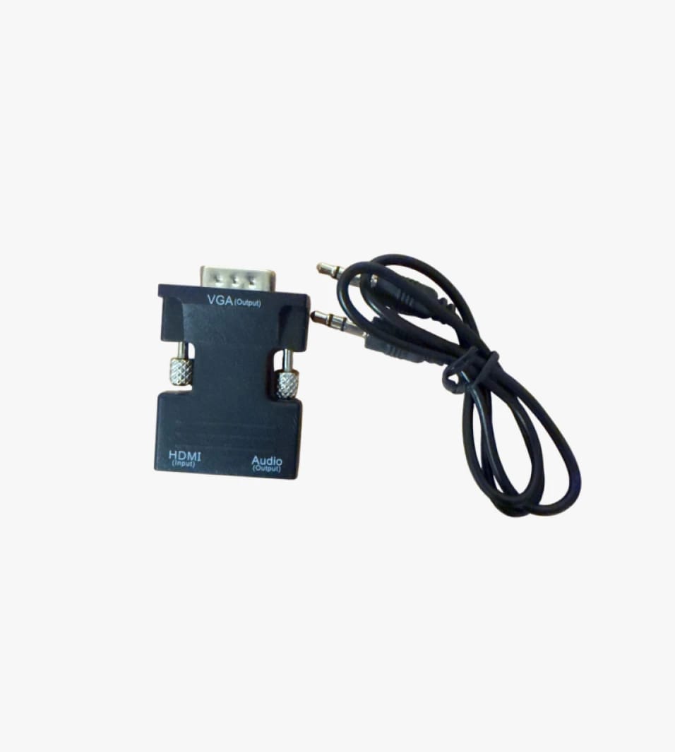 محول فيديو عالي الجودة HDMI إلى VGA مع كابل صوت للمستخدمين الحريصين على الجودة - تصميم عالي الأداء ومتين