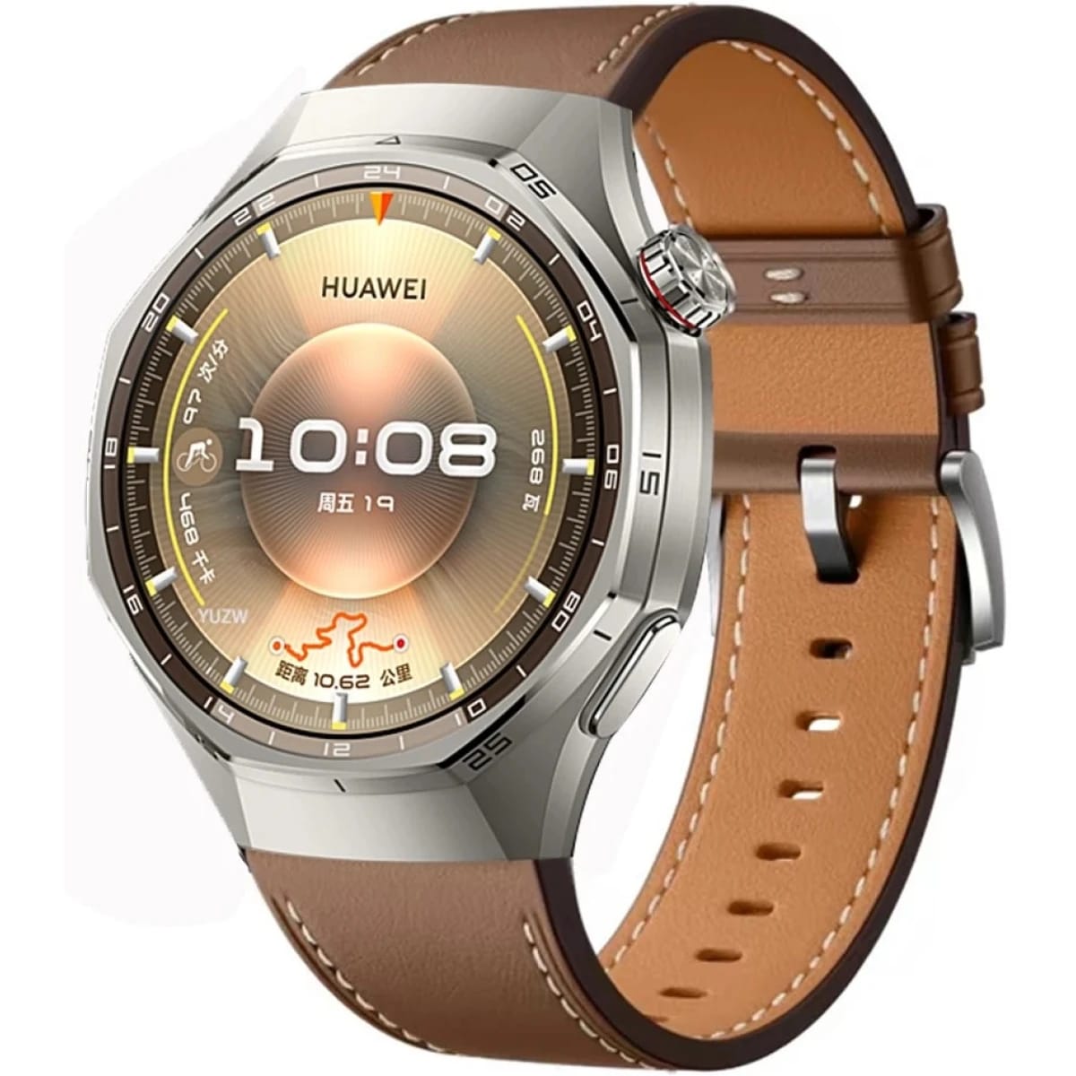 ساعة هواوي WATCH GT 6 Pro الذكية بنظام GPS مقاس 46 ملم، شاشة AMOLED تعمل باللمس 1.47 بوصة، عمر بطارية يصل إلى 21 يومًا، تتبع احترافي لركوب الدراجات، أكثر من 100 وضع رياضي، متوافقة مع iOS وأندرويد، تحليل تخطيط القلب، مراقبة صحية على مدار اليوم، بني