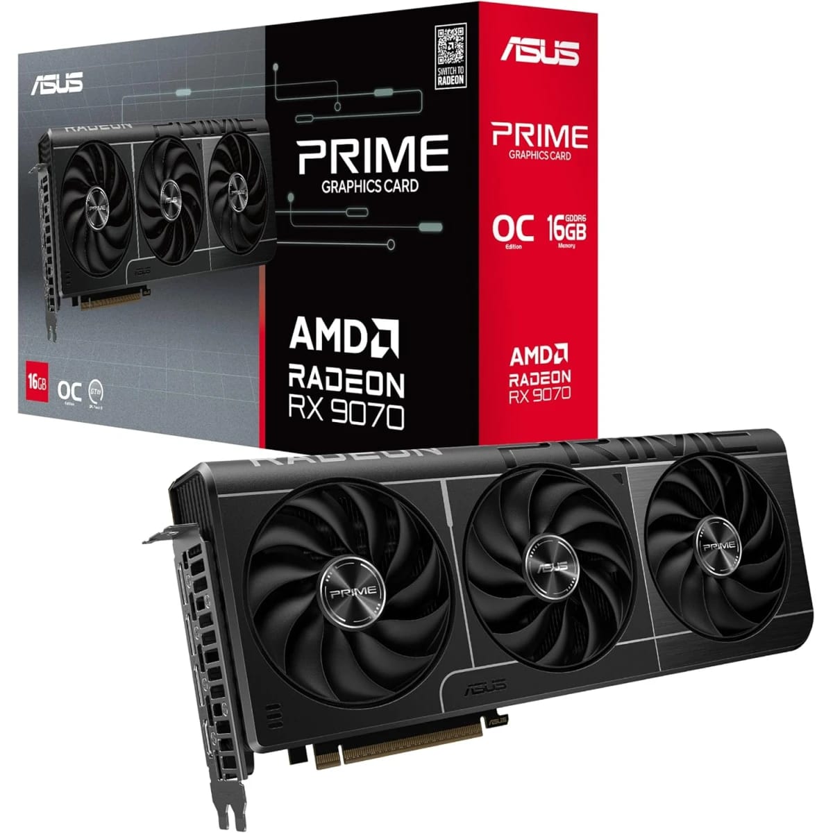 كرت شاشة ASUS برايم Radeon RX 9070 EVO OC Edition