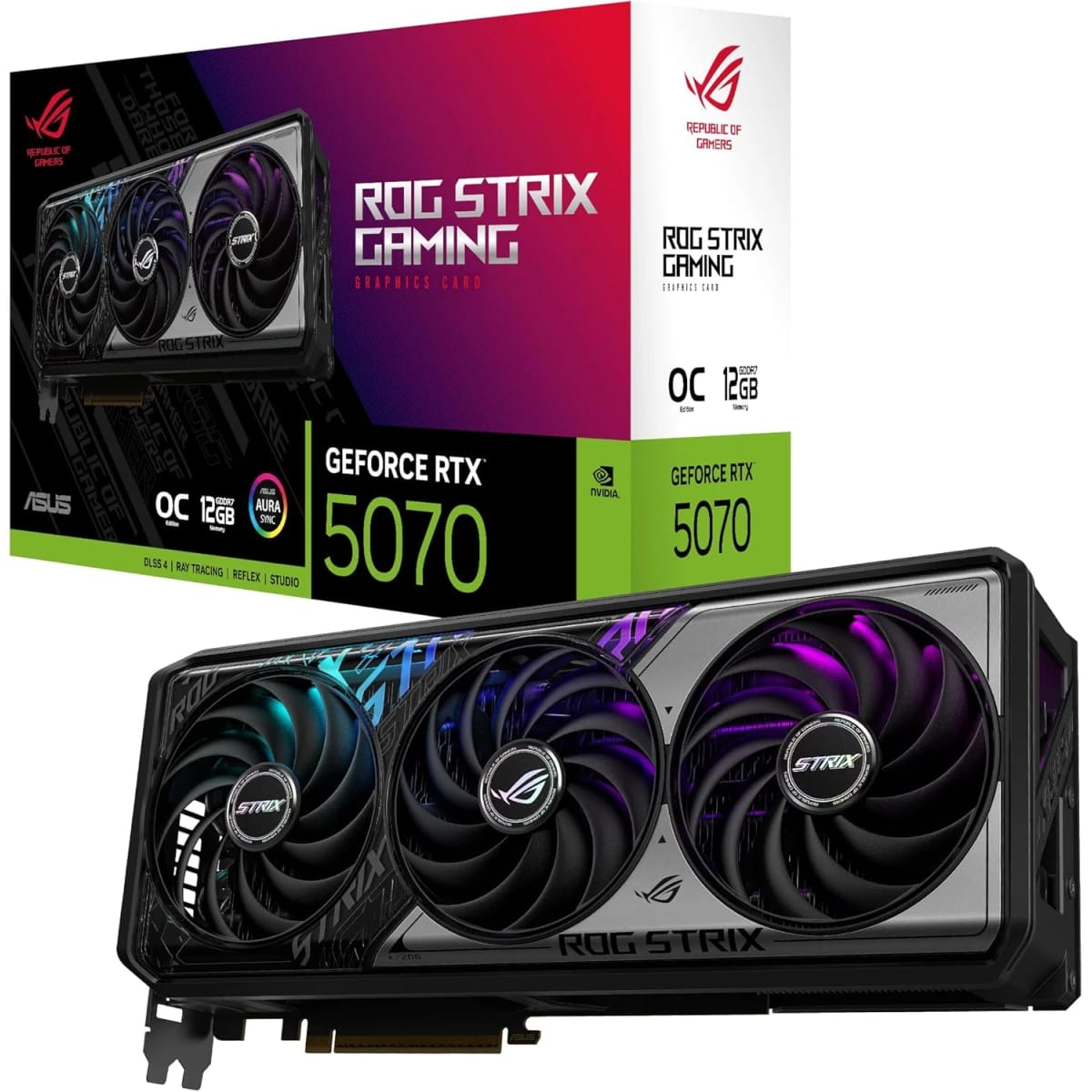 بطاقة الرسوميات ASUS ROG Strix GeForce RTX™ 5070 OC Edition 12GB GDDR7