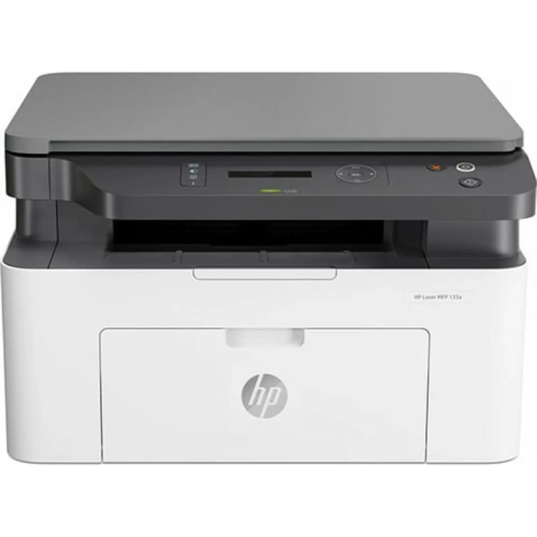 طابعة الليزر متعددة الوظائف HP LaserJet Pro MFP 135a (طباعة، نسخ، مسح ضوئي) وثنائية، A4 أحادية اللون سوداء مع شاشة LCD بخطين، USB