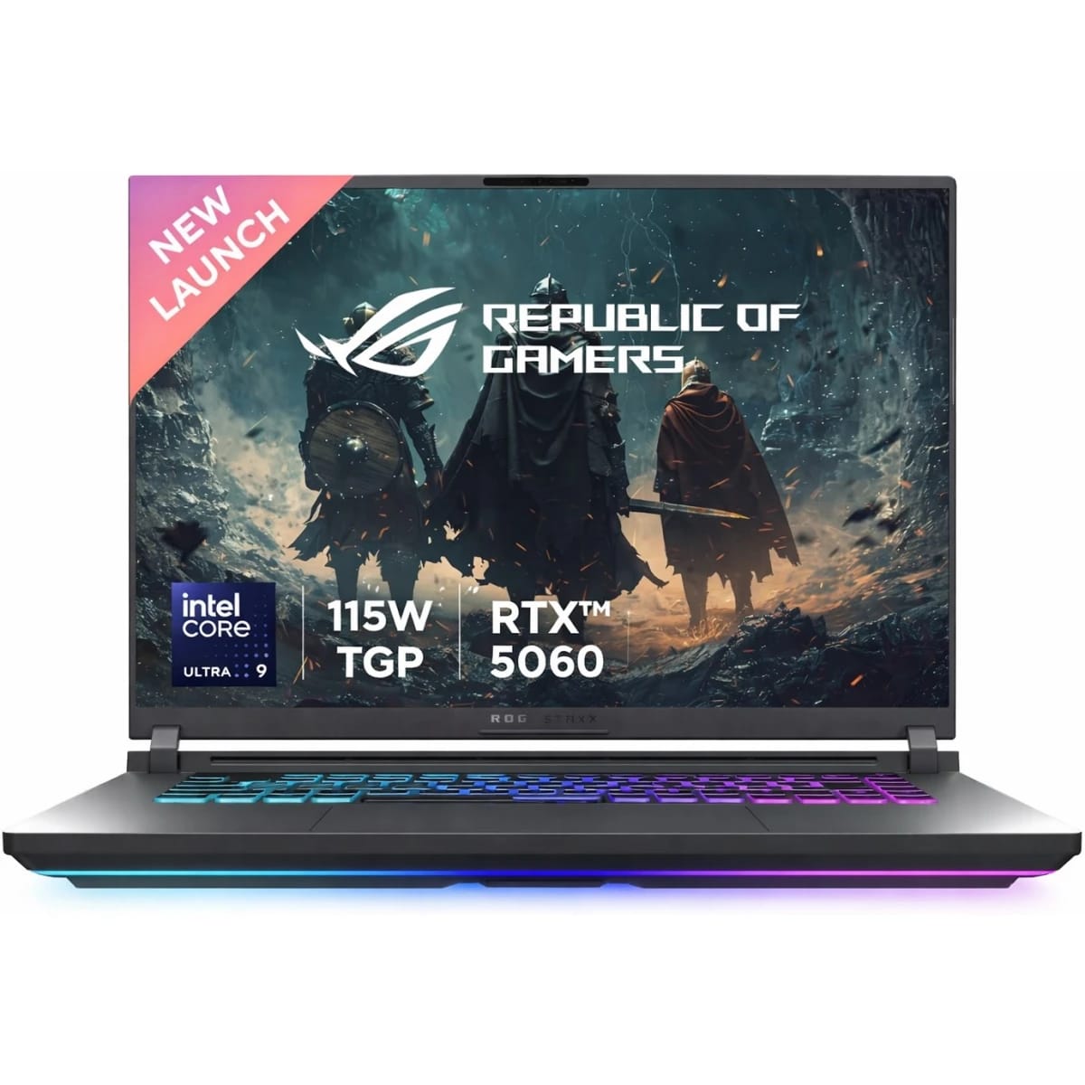أسوس ROG Strix G16 (2025) G615LM بمعالج Intel Core Ultra 9 Gen II 275HX 24 نواة ومع NVIDIA RTX™ 5060 8GB DDR7 وشاشة IPS 165Hz، اللون الأخضر فولت