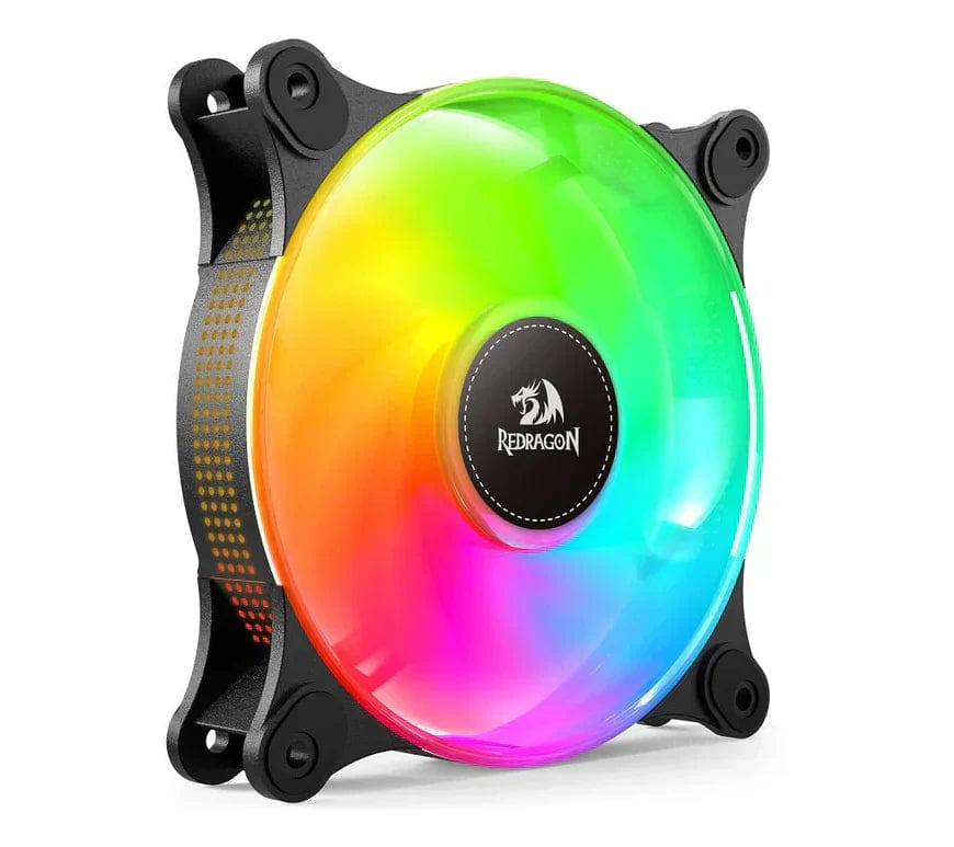 مروحة Redragon GC-F013 x 3 بمقاس 120 ملم للتبريد مع إضاءة ARGB، 4pin PWM هادئة