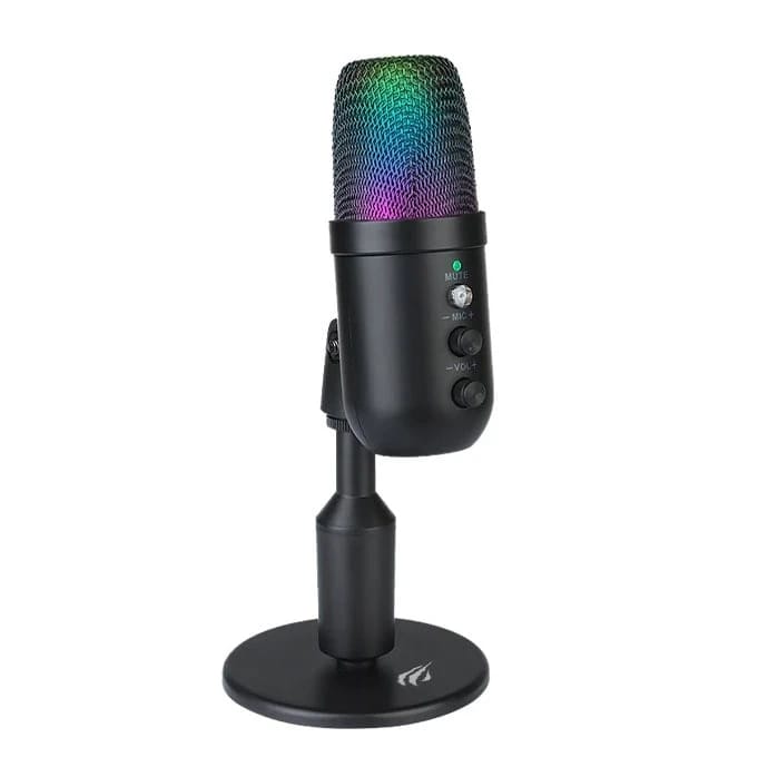 مايكروفونات هافيت – ميكروفون البث المباشر هافيت جي كي 51 بتأثير إضاءة RGB