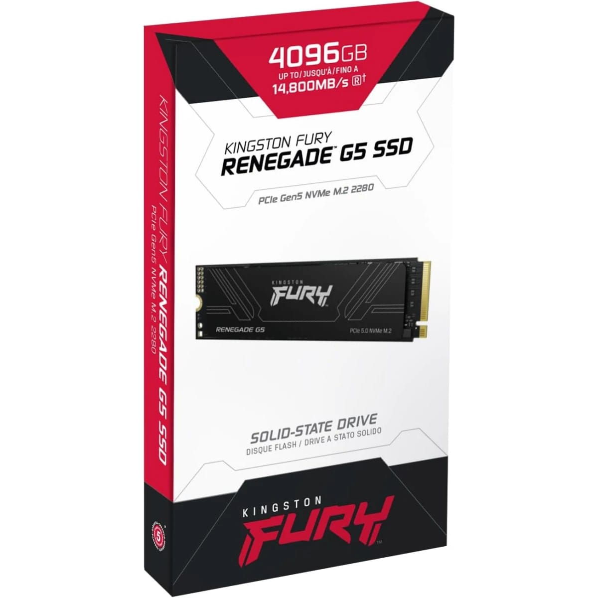 قرص Kingston FURY Renegade G5 4TB PCIe 5.0 NVMe M.2 SSD بسرعة تصل إلى 14,800 ميجابايت/ثانية
