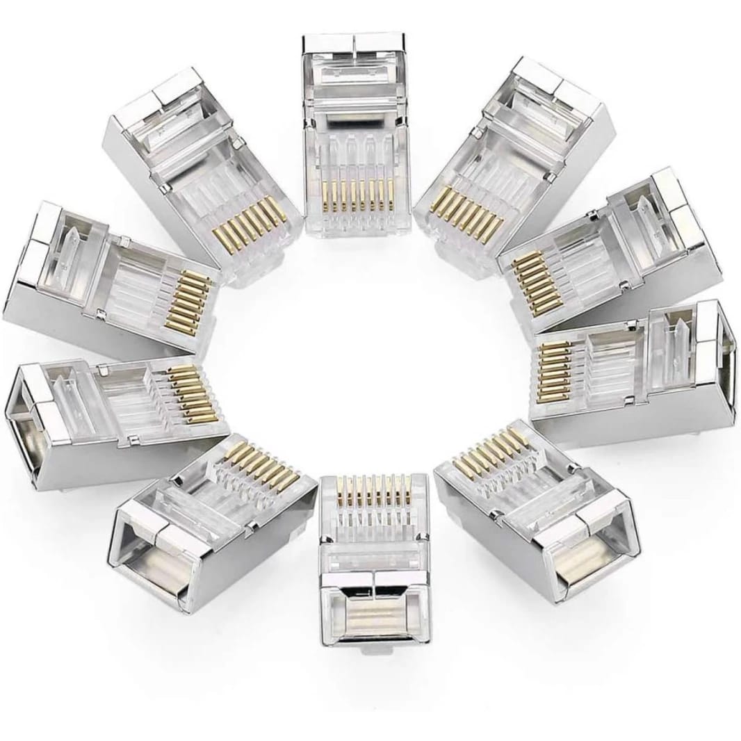 UGREEN 20333 قابس موصل RJ45 Cat6 محمي - مجموعة من 10 قطع