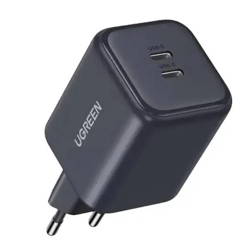 شاحن UGREEN X526 Nexode بسرعة 45 وات بمنفذين USB-C GaN وتكنولوجيا PD 3.0 PPS لأجهزة ماك بوك وآيباد بمنفذ مخصص للاتحاد الأوروبي