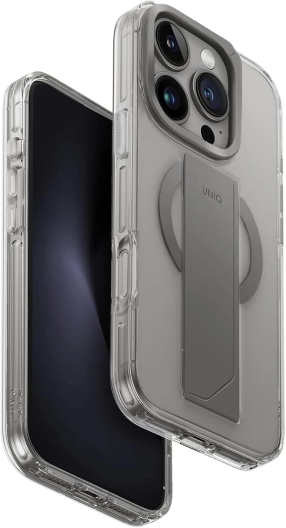 غطاء UNIQ هجين لـ iPhone 16 Pro هيلدرو ماكس مع حامل كاميرا - لوسنت