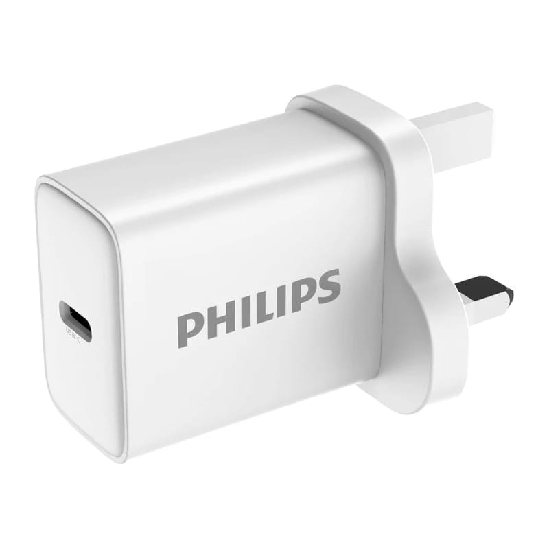 شاحن حائط فيليبس 20 واط DLP2629CW شحن سريع USB-C أبيض