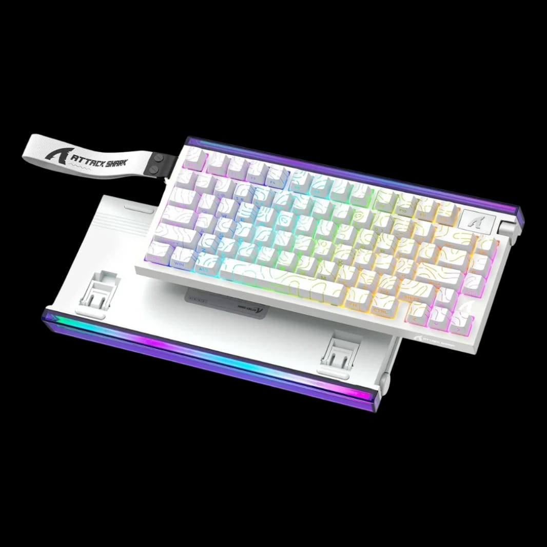 لوحة مفاتيح الألعاب ATTACK SHARK R85HE السلكية الميكانيكية RGB بنسبة 75%